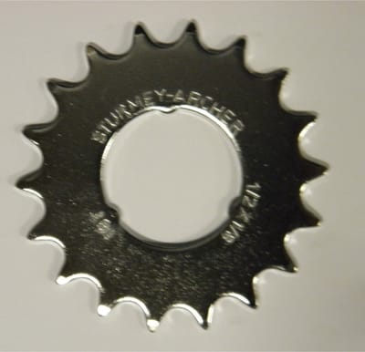 Tandwiel Sturmey Archer 18T - 1/8 Vlak model - Chroom