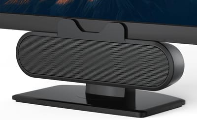 USB Computer Speaker - Soundbar Monitor - Betere Audio Ervaring - Eenvoudig Monitor Clip-on - 7.8 Inch - Zwart