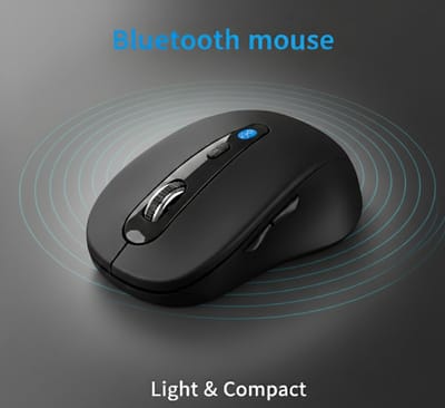 Compacte draadloze Bluetooth muis Zwart