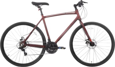 Racefiets – Voor volwassenen – 14 versnellingen, lichtgewicht aluminium frame, geschikt voor stadswoon-werkverkeer en fitness – Rood, M, 700c