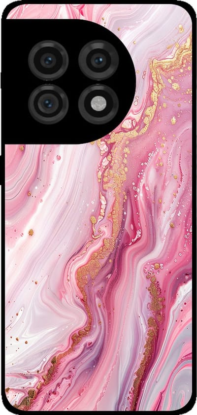 Smartphonica Telefoonhoesje Geschikt voor OnePlus 11 met marmer opdruk - TPU backcover case marble design - Roze geschikt voor OnePlus 11