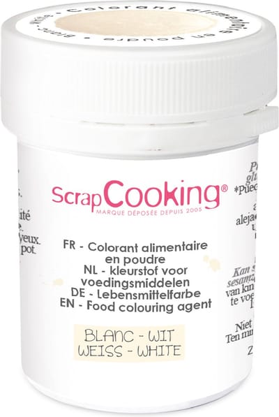 ScrapCooking Poederkleurstof Wit 5g