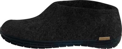glerups Dames en Heren slippers Naturkautschuksohle Schwarz