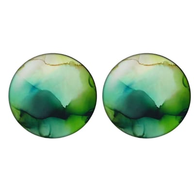 Clip oorbellen -groen-2 cm- geen gaatje- Charme Bijoux