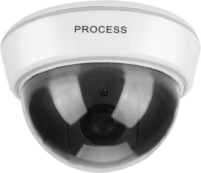 Dummy Beveiligingscamera - Nep Camera Schijncamera - Beveiliging Verhoging - Knipperend Rood LED - 16 x 14 x 10 cm