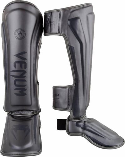 Venum Elite Stand Up Shinguards Scheenbeschermer Grijs - M