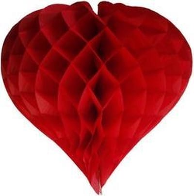5 x Rode Honeycomb hart 35 cm