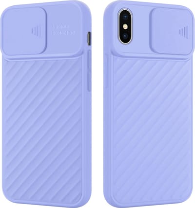 Cadorabo Hoesje geschikt voor Apple iPhone X / XS in Mat Paars - Beschermhoes van flexibel TPU-silicone en met camerabescherming Case Cover Etui