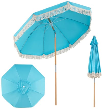Blauw - Parasol – Waterdicht & UV-beschermend – Luxe Zweefparasol voor Tuin - Balkon of Terras – Waterafstotend