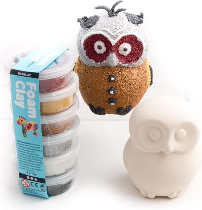 Uiltjes spaarpotten terracotta goud metallic foam clay vakantie knutselen bekleden kleien boetseren handwerk met kinderen knutselen cadeau knutsel pakket