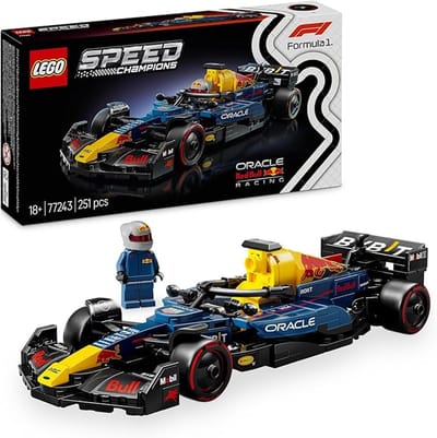 LEGO Speed Champions Oracle Red Bull Racing RB20 F1 racewagen Auto Bouwpakket voor Volwassenen met Verzamelbare Minifiguur van Formule 1 Coureur, Cadeau voor Motorsport en Racing Fans 77243