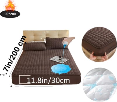 Nivard Waterdicht Hoeslaken - Beddengoed - Fitted Sheet - Bed - Bruin 90x200