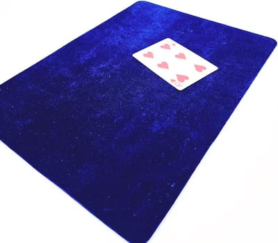 Professionele Kaartmat - Goochelmat Poker Pad - Kaarten en Munten Presenteren - Hoogpolig Fluwelen Oppervlak - 42 x 32 cm