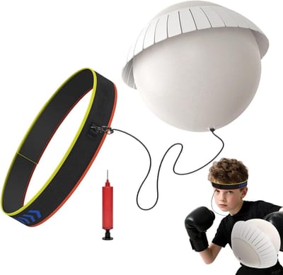 Boksbal - Reflexbal Stootuitrusting - Sport Training - Verstelbaar Passysteem - Niet Specifiek - Wit