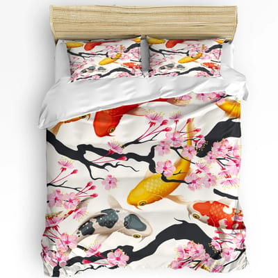 Sushi Cartoon Japanse Cultuur Heerlijk Eten Beddengoedset 3 stuks Dekbedovertrek Kussensloop Dekbedovertrek Tweepersoonsbedset Hometextiel EU single(135x200cm)