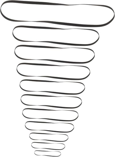 Platenspeler Riem - Vervangingsriem Draaitafel - Soepele Rotatie - Duurzaam Rubber Materiaal - 45cm Lengte - Zwart