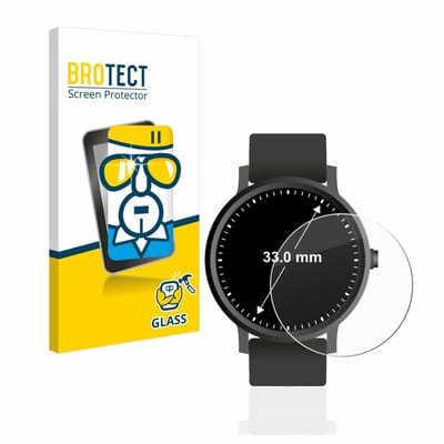 BROTECT - Glas Screenprotector voor Horloges (Rond, ø: 33 mm) - Gehard Beschermglas 9H
