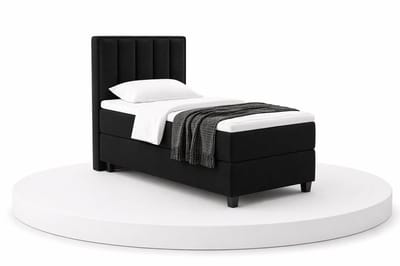 Boxspring SoloLux - 70x200 Compleet - Eenpersoons bed - Zwart - BalBedden