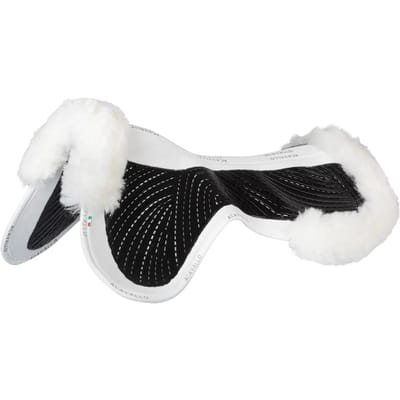 Acavallo Sp Jccs Cw-cs Gel Twin Sided Suede Cut-out Sheepskin Halve Pad Bruin,Wit Cob