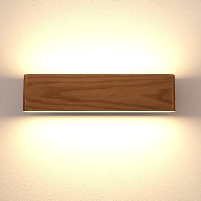 Houten LED Wandlamp Binnen - Warm Wit Licht voor Woonkamer en Slaapkamer