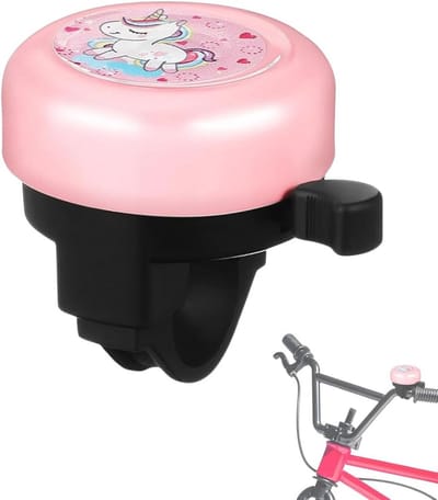 Schattige roze eenhoorn fietsbel voor kinderen – duurzame mini-fietsbel en scooteraccessoire