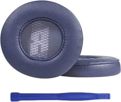 Vervangende Oorkussens voor Draadloze Over-Ear Hoofdtelefoons - Comfortabele Oorkussens van PU Leer, Geschikt voor JBL Live 400BT, Ideaal voor Geluidsisolatie en Langdurig Gebruik (Blauw)