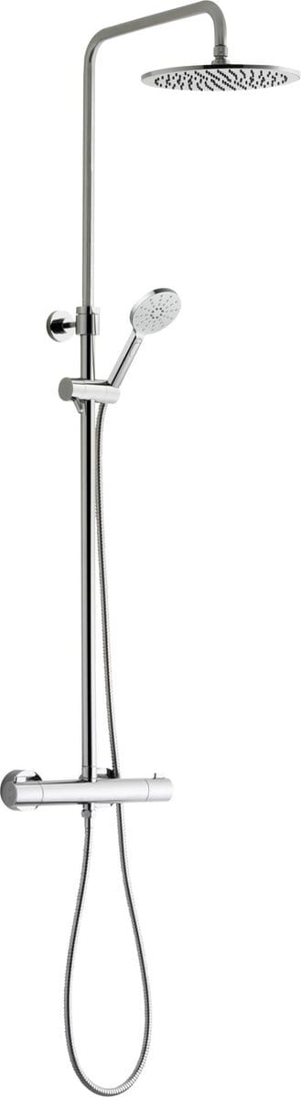 Ben Lavion Regendouche - Ø 25cm - 4 Stralen - Cooltouch - met Thermostaatkraan - Chroom - Rond