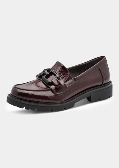 Elegante loafers met sierbandje - bordeaux - Gr. 36 van Goldner Fashion