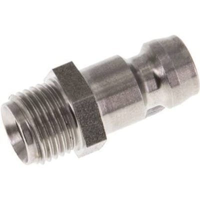RVS DN 6 Tempereerkoppeling Insteeknippel G 1/8 inch Buitendraad