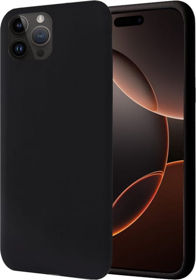 Hoesje geschikt voor iPhone 16 Pro - Matte Case Zwart met Fluweelzachte Binnenzijde