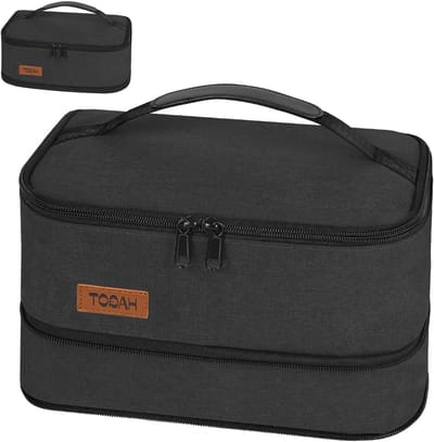 Vouwbare Koeltas voor Lunch en Picknick, Ruimtebesparend en Lichtgewicht, Zwart