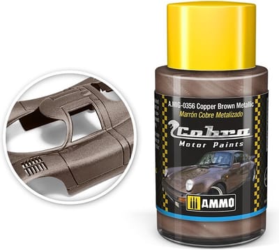 AMMO by Mig Jimenez Hobbyverf Acrylverf - MIG 0356 Cobra Motor Paints - Coper Brown Metallic - Matt - Acryl - 30ml Verf potje - 30 ml