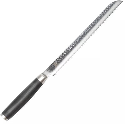 Yaxell Taishi Broodmes 25 cm – VG-10 Staal – Hardheid 61 HRC – Tsuchime Afwerking – Gehamerd Lemmet – Zwart Pakka Beukenhout Handvat