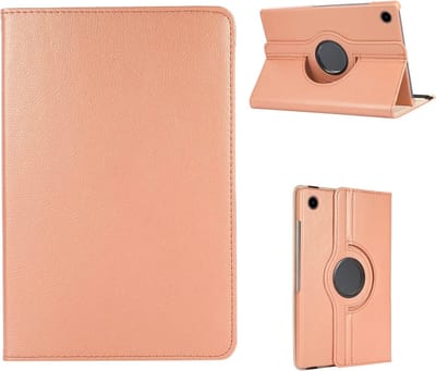 Hoes Geschikt voor Samsung Galaxy Tab A8 hoes – Hoes Geschikt voor Samsung Galaxy Tab A8 (2021 / 2022) hoes – 360° draaibaar tablethoes – Rosegoud