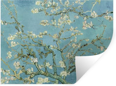 Muurstickers - Sticker Folie - Amandelbloesem - Van Gogh - Kunst - Bloemen - 40x30 cm - Plakfolie - Muurstickers Kinderkamer - Zelfklevend Behang - Zelfklevend behangpapier - Stickerfolie