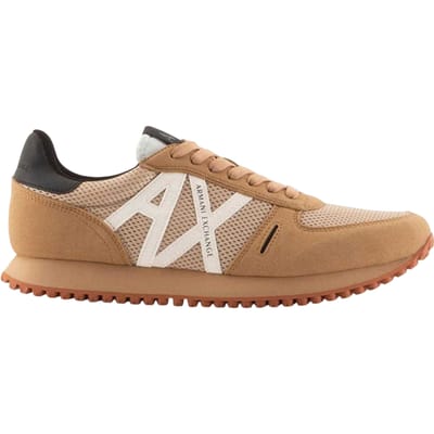 Armani Exchange Heren AX Suède Trainers (Tan)