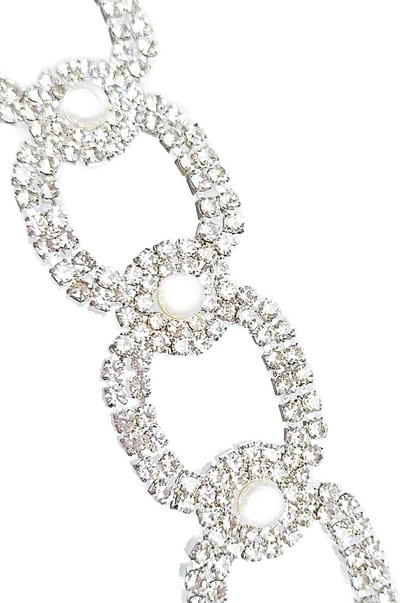 BamBella ® Strass ketting - Extra Breed - lint 30cm steentjes touw naaien knutselen versieren glitter