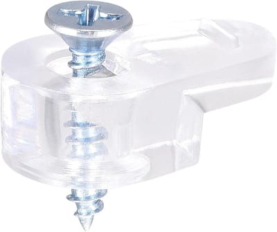 SnelShoppen - 20 Stuks Glas Retainer Clips Set 20mm x 11mm, Duidelijke Plastic Spiegels Houder Clips met Schroeven, Voor Deuren, Kasten, Glasbevestigi