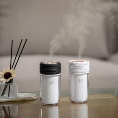 Luchtbevochtiger - Vernevelaar - Binnenklimaat Verbeteren - Continue of Intermitterende Mist - 250ml Tank - Zwart