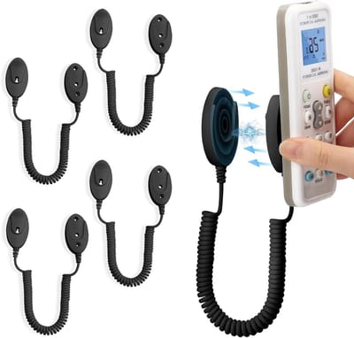 Afstandsbedieninghouders met magneet en veilige grip voor wandmontage - zwart (4 stuks)
