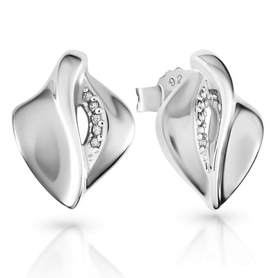 Orphelia 'Anet' Dames 925 Sterling Zilveren Set: Ketting-Pendant + Oorbellen - Zilver SET-7520