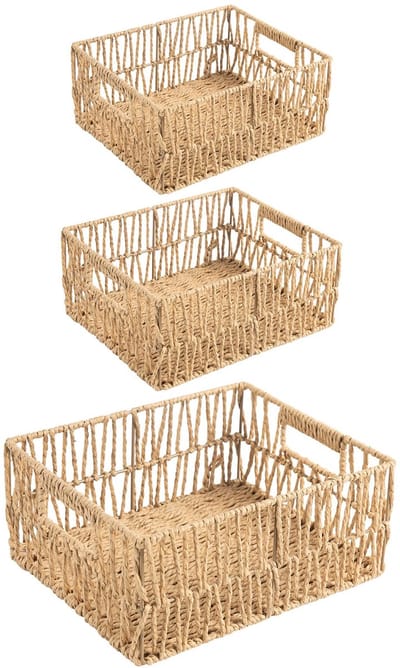 Opbergmanden ENIN, set van 3 – naturel