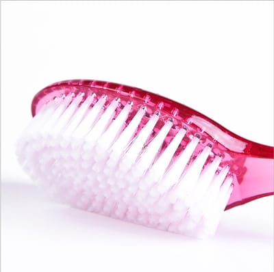 Doucheborstel lang - 36cm - Bad- en massageborstel - Rugscrubber - Lichaamsborstel - Kunststof - Roze - Jonyx