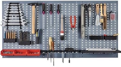 Gereedschapshouder voor Gatenwand 1200 x 600 mm - 3-delig met 12 Haken