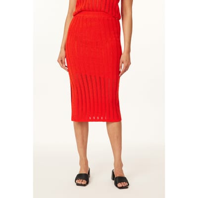 Scotch & Soda Pencil Scallop Knit Skirt Orange.com Taglia: L | Minigonne Outlet | Donna | Arancione