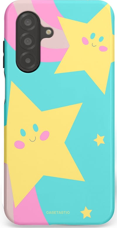 Casetastic Hoesje Geschikt voor Samsung A26 - Stijlvolle Beschermende Duo-layer Case - Roze Sterrenlicht
