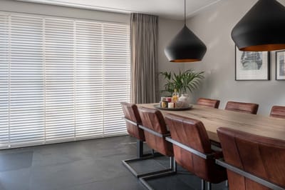 Dutchblinds® Houten Jaloezieën - 50mm - Wit - 240 x 250 cm - Breedtematen van 40 t/m 300 cm