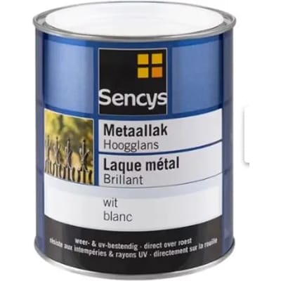 Sencys Metaallak Hoogglans Wit 750ml