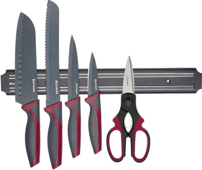 Westmark Magnetisch Messenrek – hoogwaardig magnetisch rek om keukenmessen veilig op hun plaats te houden – ABS, BPA vrij