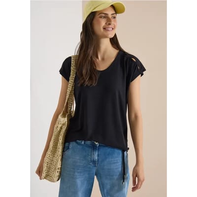 Shirt met afhangende schouders en uitgesneden detail